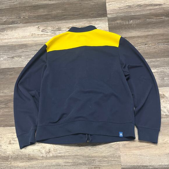 University of Michigan Track‎ Jacket Adidas 2000s Wolverines Blue Yellow Mens M - Picture 6 of 8